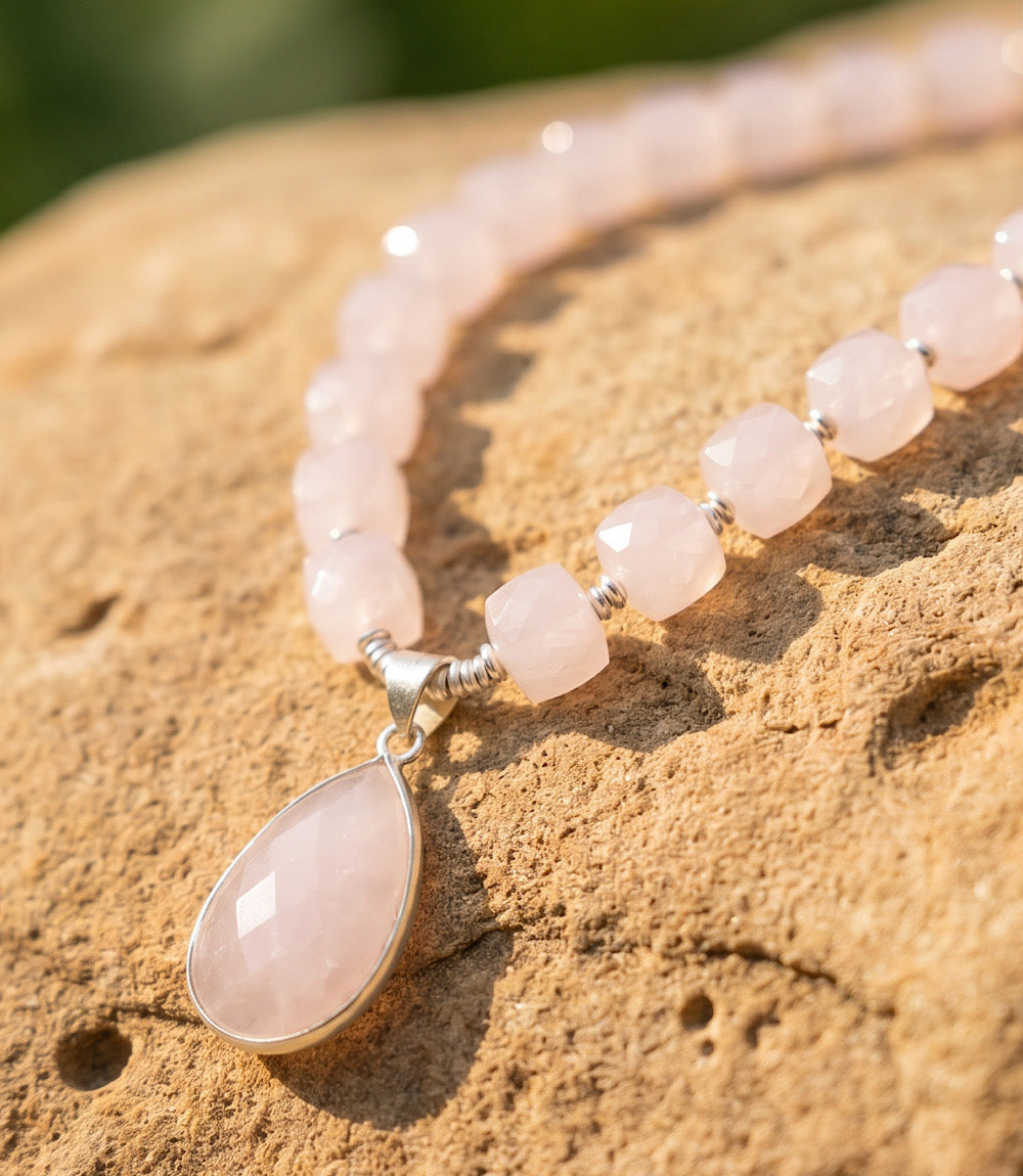 Pink Opal Statement Necklace