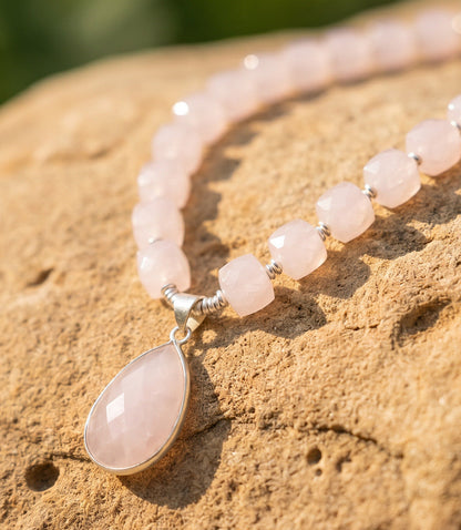 Pink Opal Statement Necklace