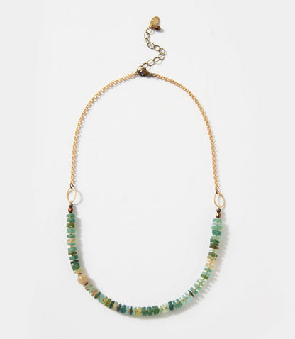 Antique Crystal And Gemstone Beaded Necklace