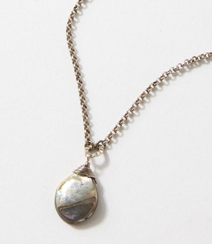 Abalone Shell Teardrop Necklace