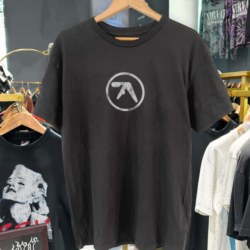 Apex Twin Mid 00's Grail Vintage Washed Black T-Shirt