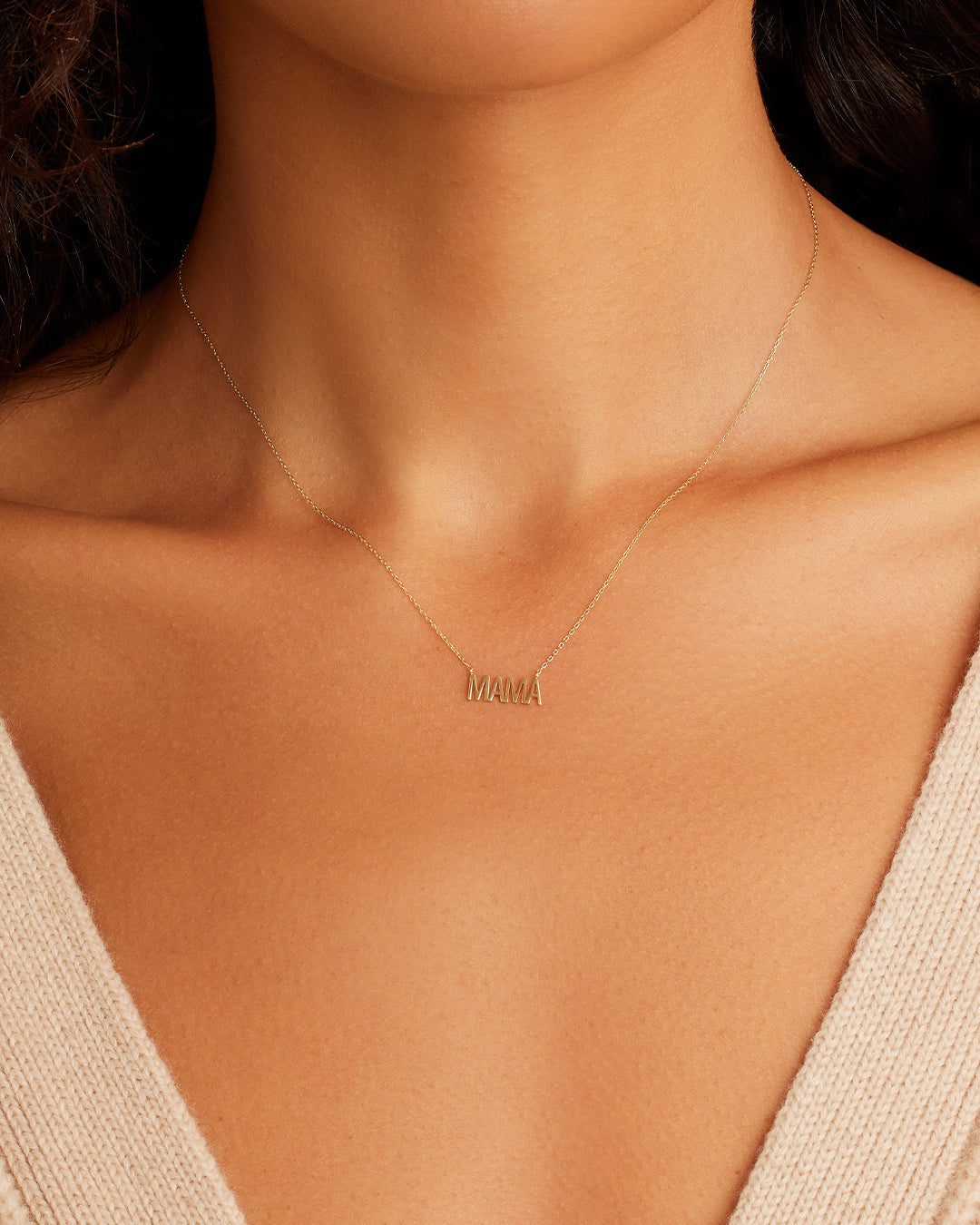 14K Gold Mama Necklace