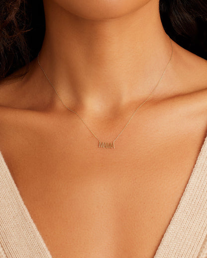 14K Gold Mama Necklace