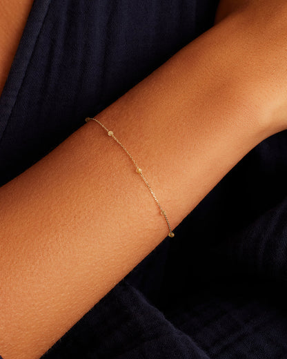 14K Gold Newport Birthstone Bracelet