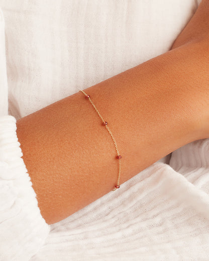 14K Gold Newport Birthstone Bracelet