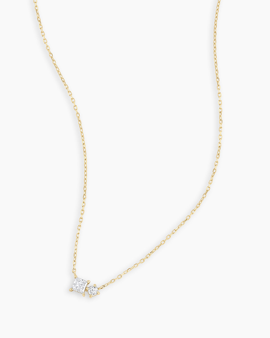 14K Diamond and White Sapphire Necklace