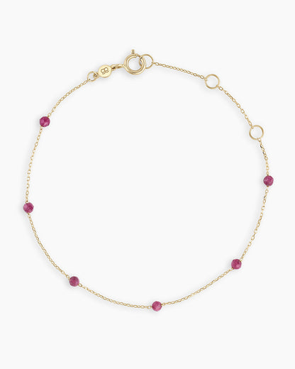 14K Gold Newport Birthstone Bracelet