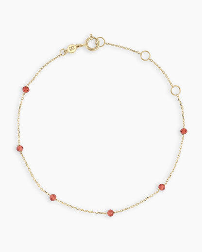 14K Gold Newport Birthstone Bracelet