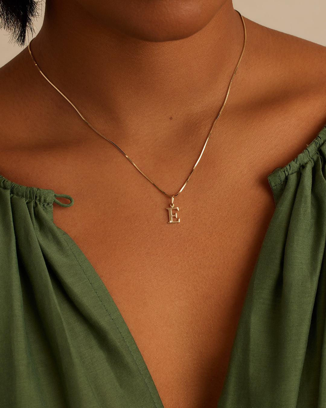 14K Diamond Vintage Alphabet Charm