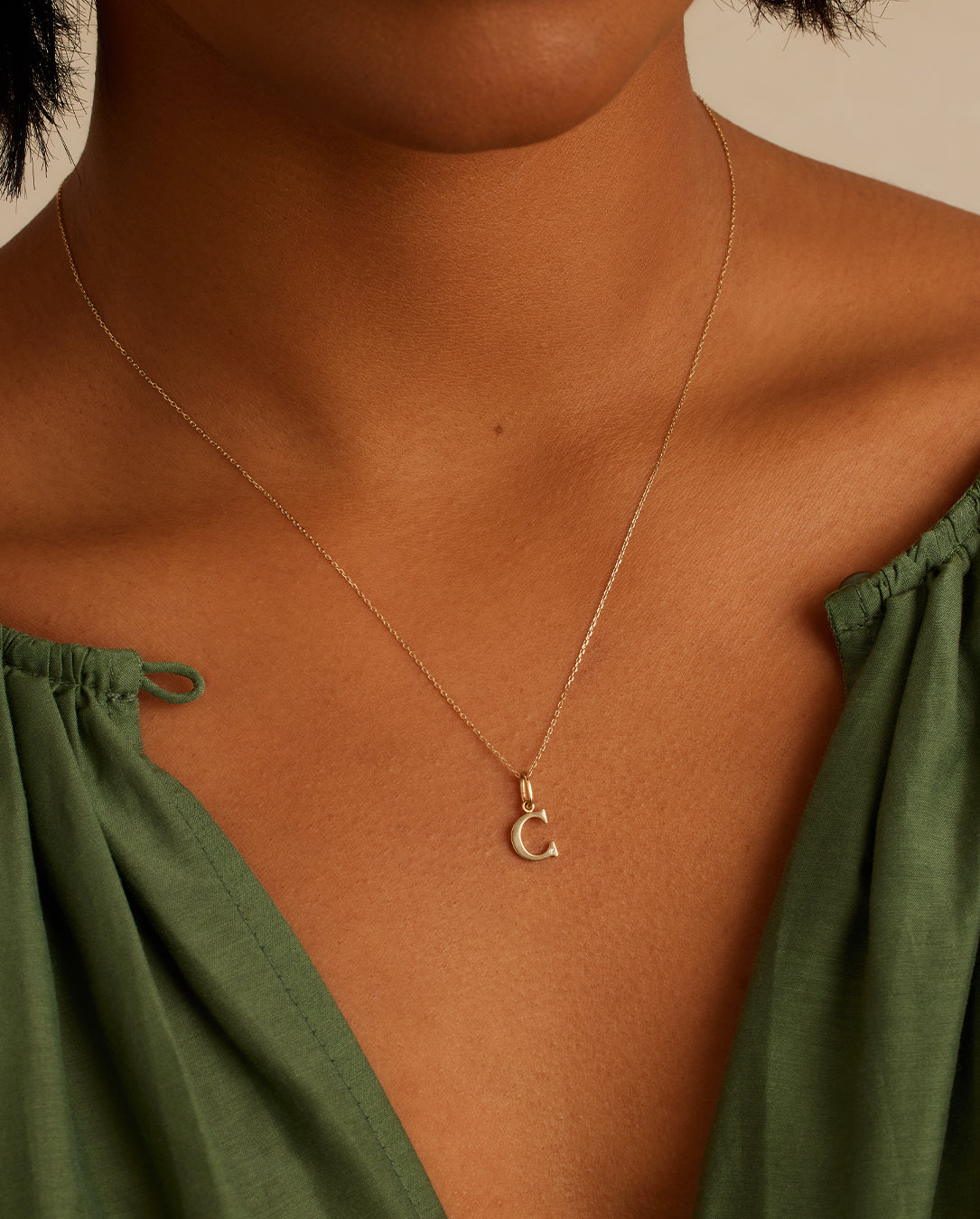 14K Diamond Vintage Alphabet Charm Necklace