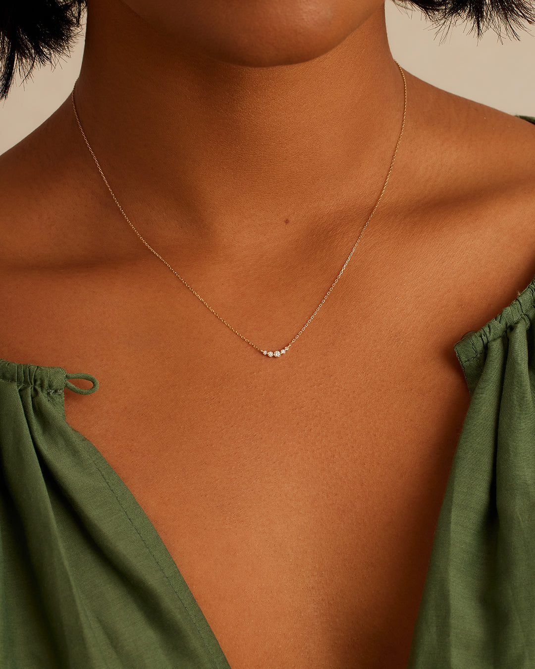 14K Elle Diamond Cluster Necklace