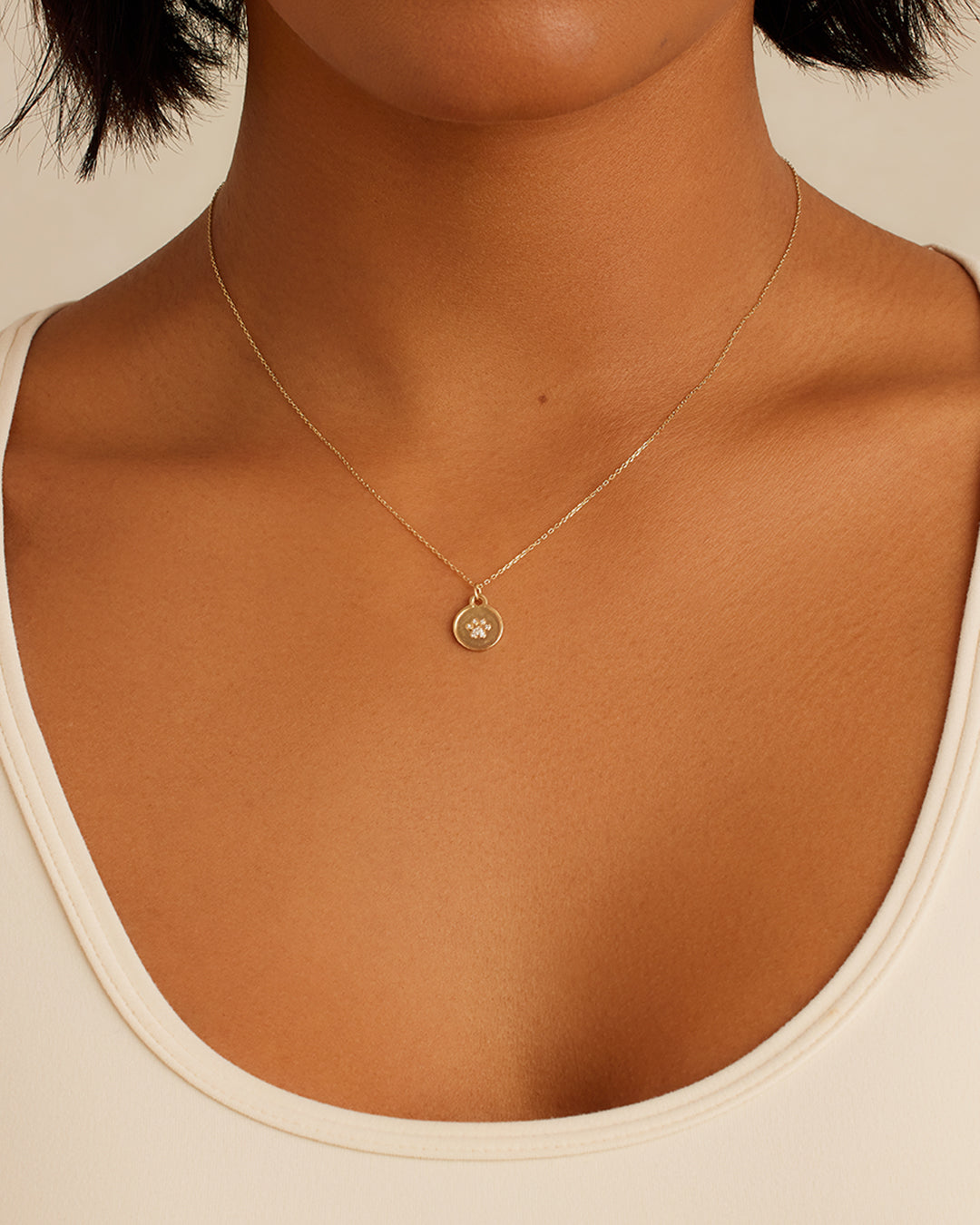 14K Diamond Paw Necklace