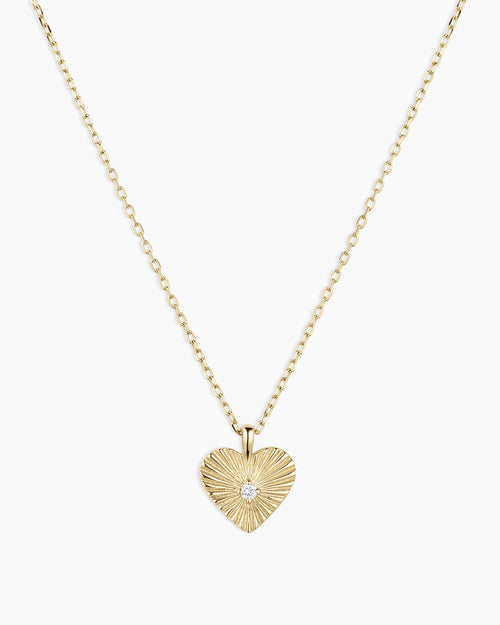 14K Diamond Vintage Heart Necklace