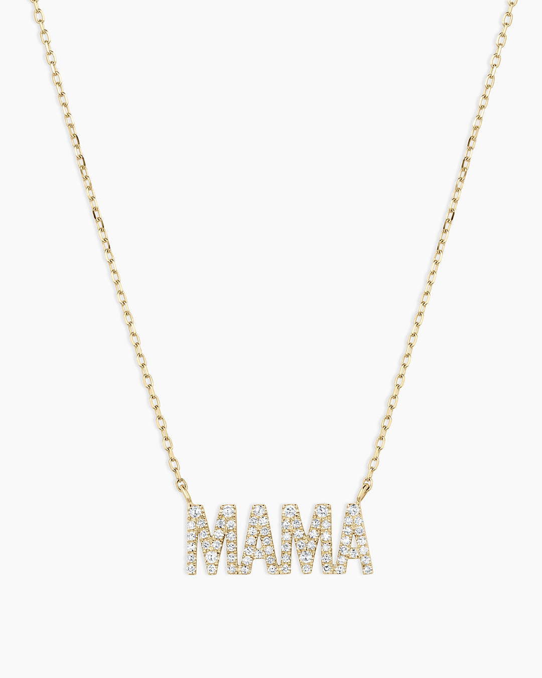14K Diamond Pavé Mama Necklace