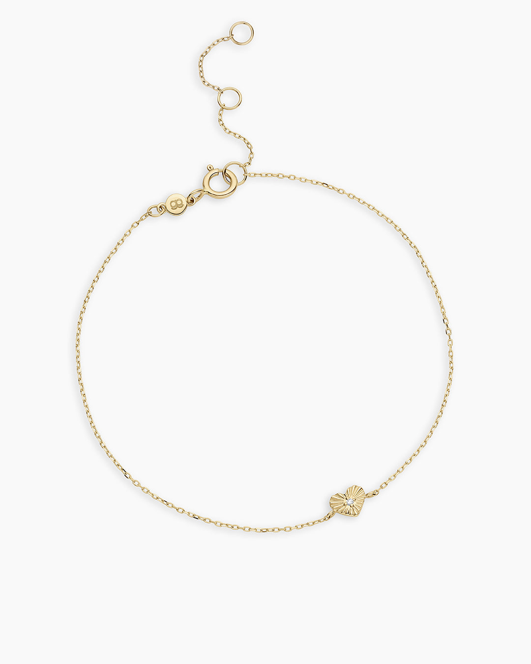 14K Diamond Vintage Heart Bracelet
