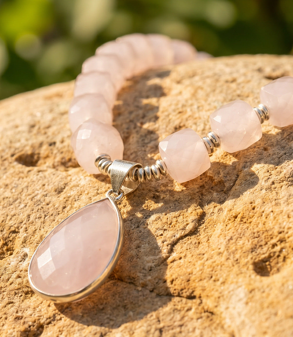 Pink Opal Statement Necklace
