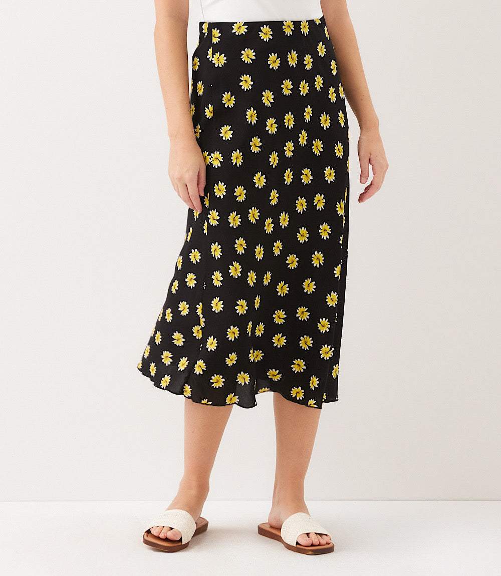 Bias Cut Midi Skirt