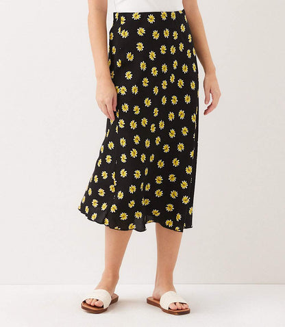 Bias Cut Midi Skirt