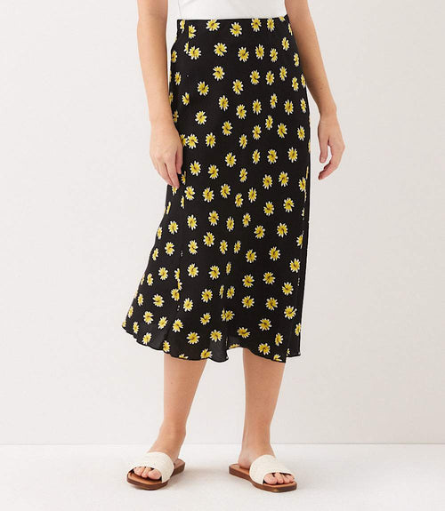 Bias Cut Midi Skirt