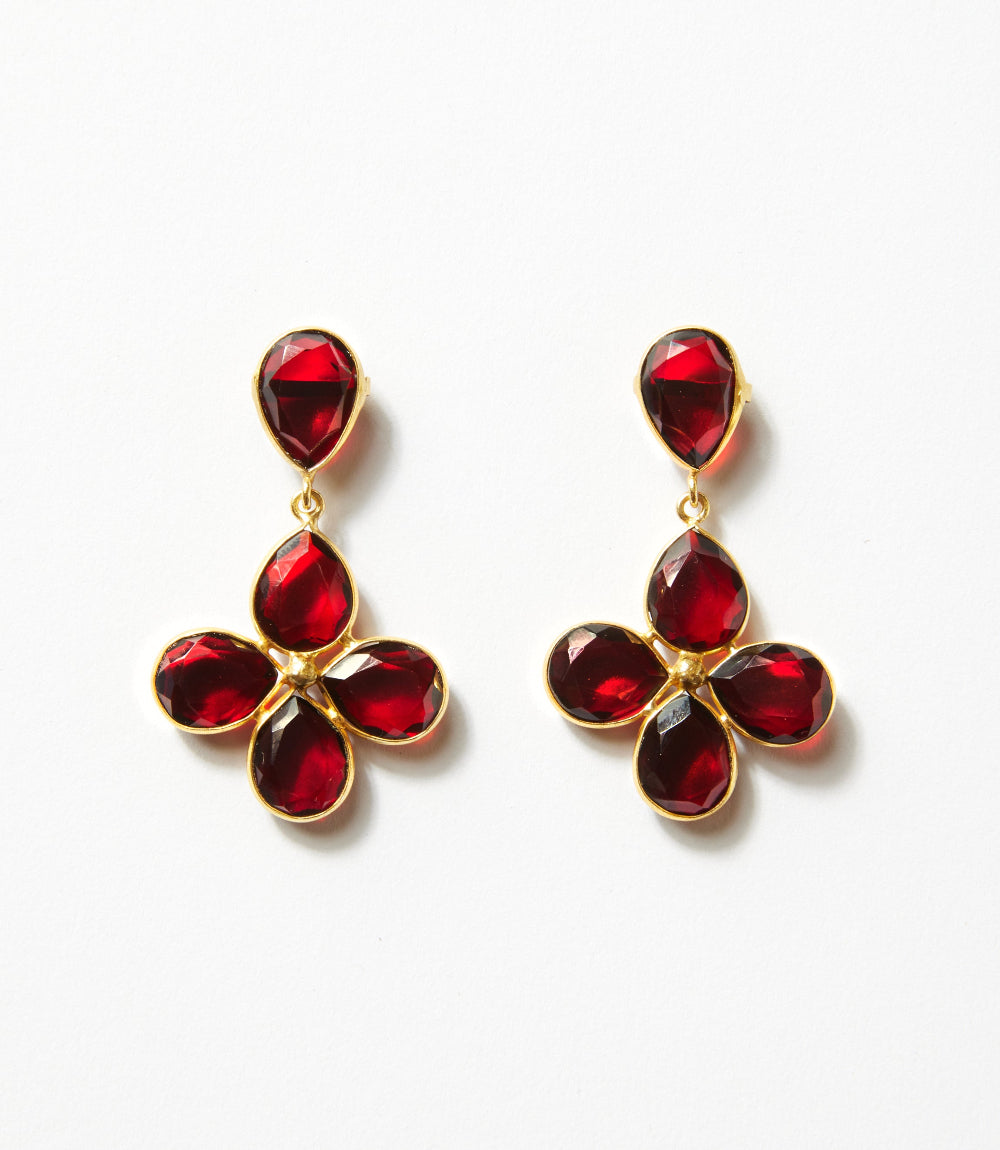 Gemstone Cluster Earrings
