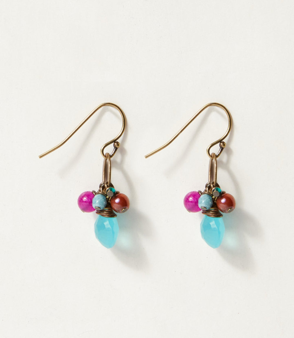 Jasper And Czech Glass Earrings