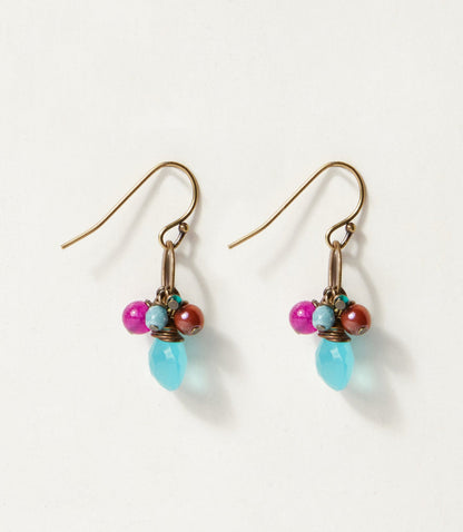 Jasper And Czech Glass Earrings