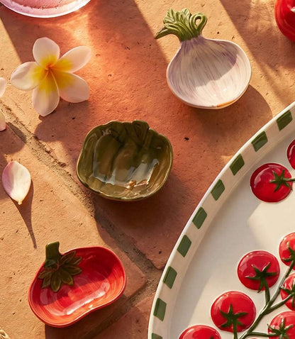 Garden Vegetable Tidbit Dishes, Set Of 3