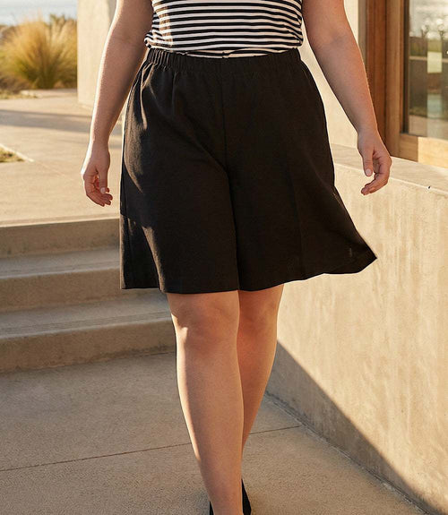 Plus Size A-Line Shorts