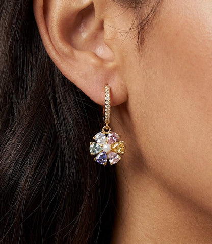 Crystal Pinwheel Earrings