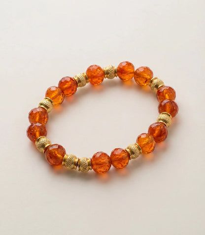 Beaded Amber Bracelet