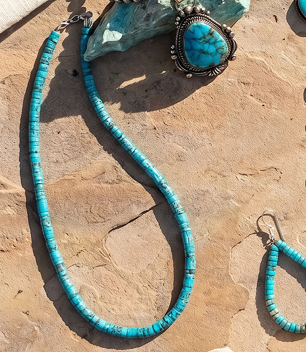 Beaded Prince Turquoise Stone Necklace