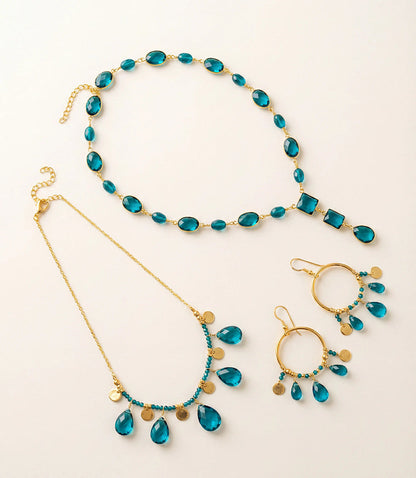 Teal Topaz Statement Necklace