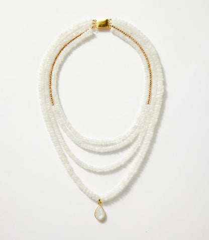 Multi Layer Moonstone Necklace