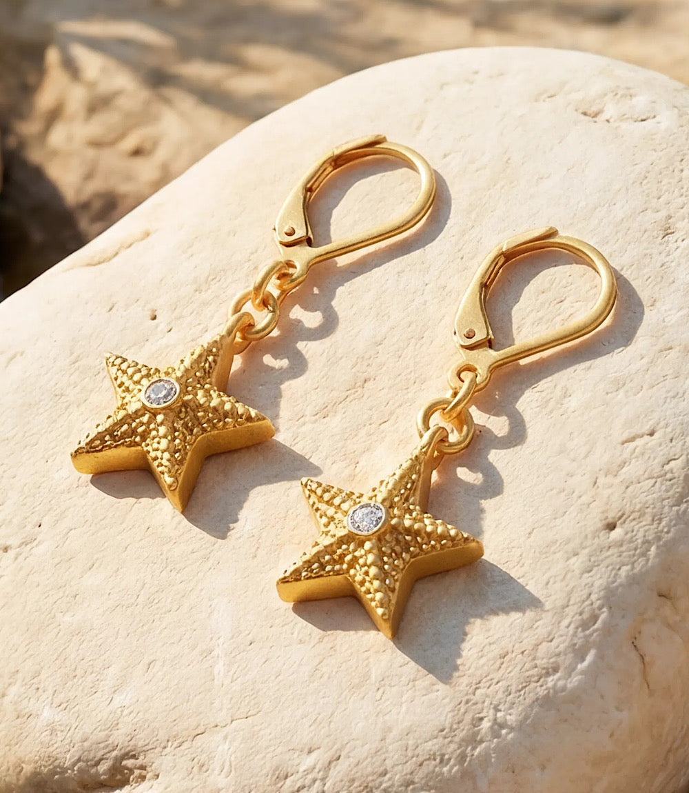 Starfish Crystal Earrings