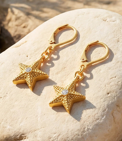 Starfish Crystal Earrings