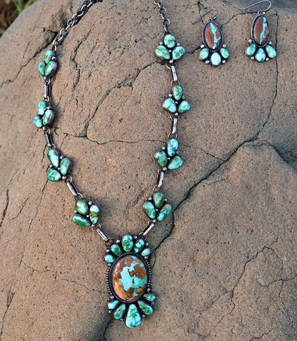 Sonoran Gold Boulder Turquoise Necklace & Earring Set
