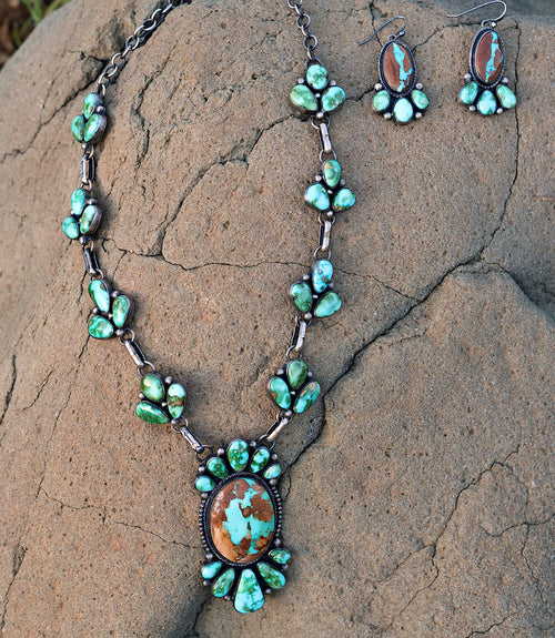 Sonoran Gold Boulder Turquoise Necklace & Earring Set