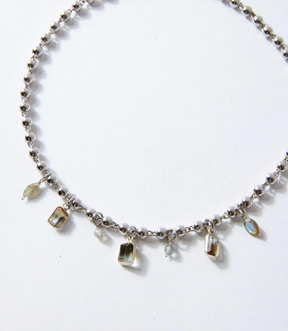 Labradorite Station Necklace