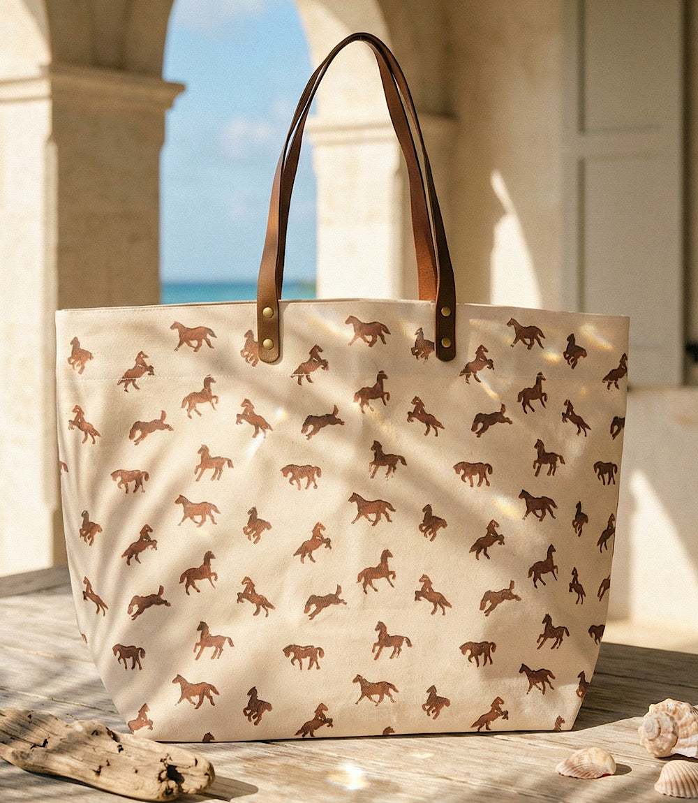 Mini Horse Print Tote Bag
