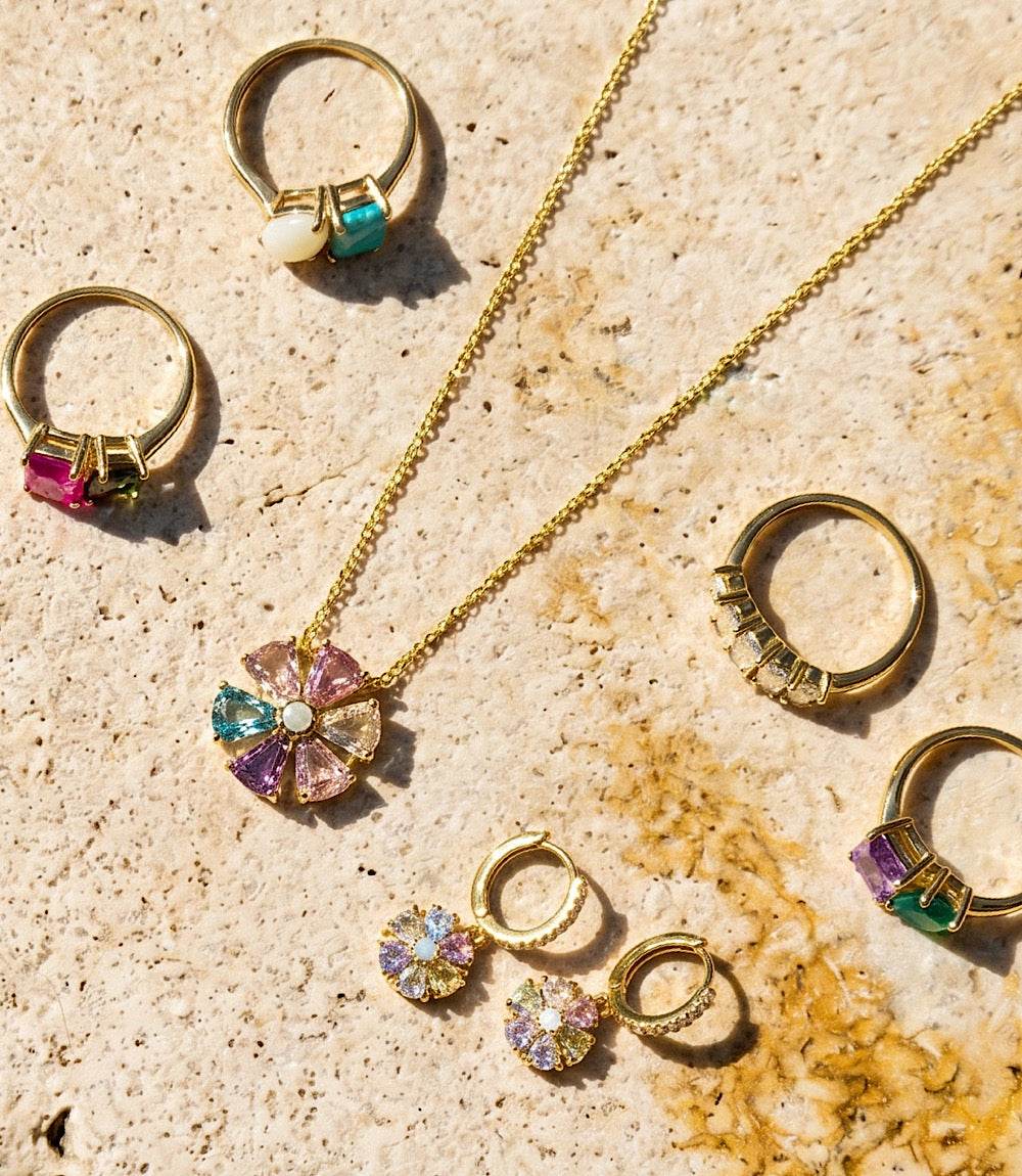 Crystal Pinwheel Necklace
