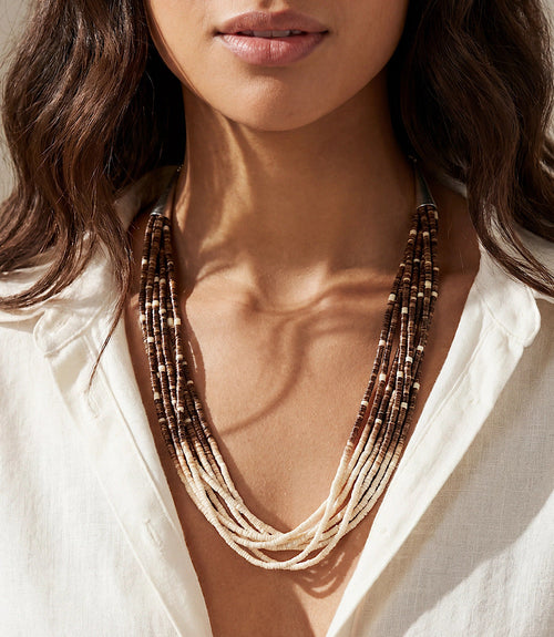 Santo Domingo Ten Strand Heishi Necklace