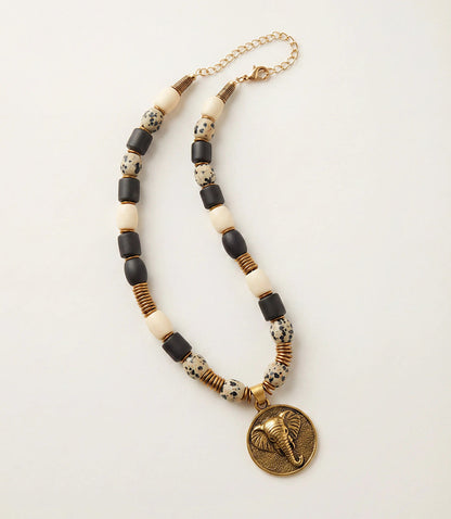 Vintage Elephant Pendant Necklace