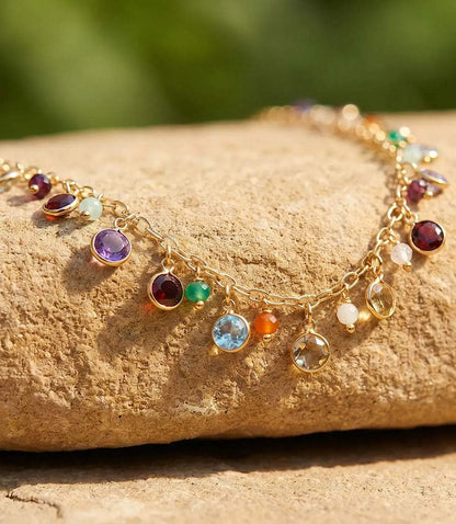 Multi Color Gemstone Necklace