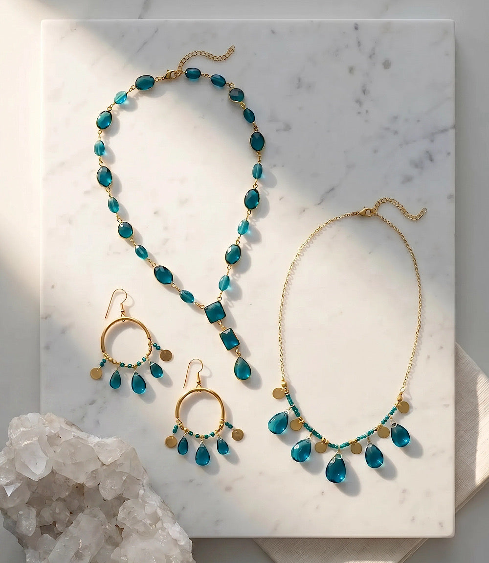 Teal Topaz Statement Necklace