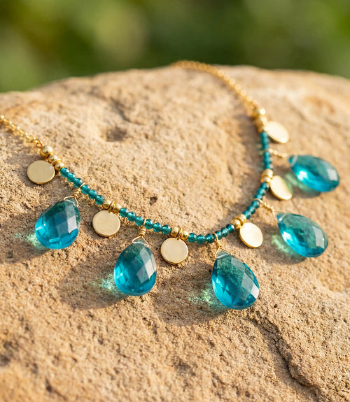 Teal Topaz Statement Necklace