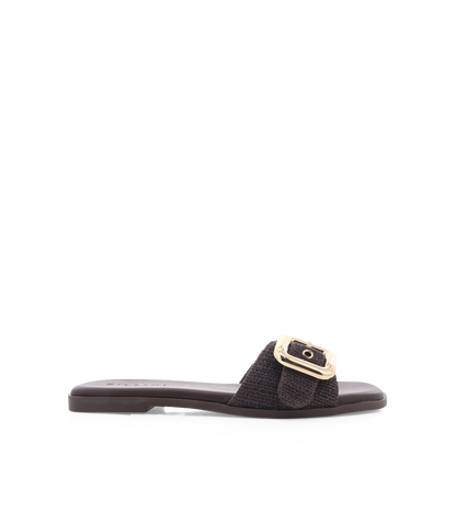 Billini Vasili Raffia Buckle Sandals