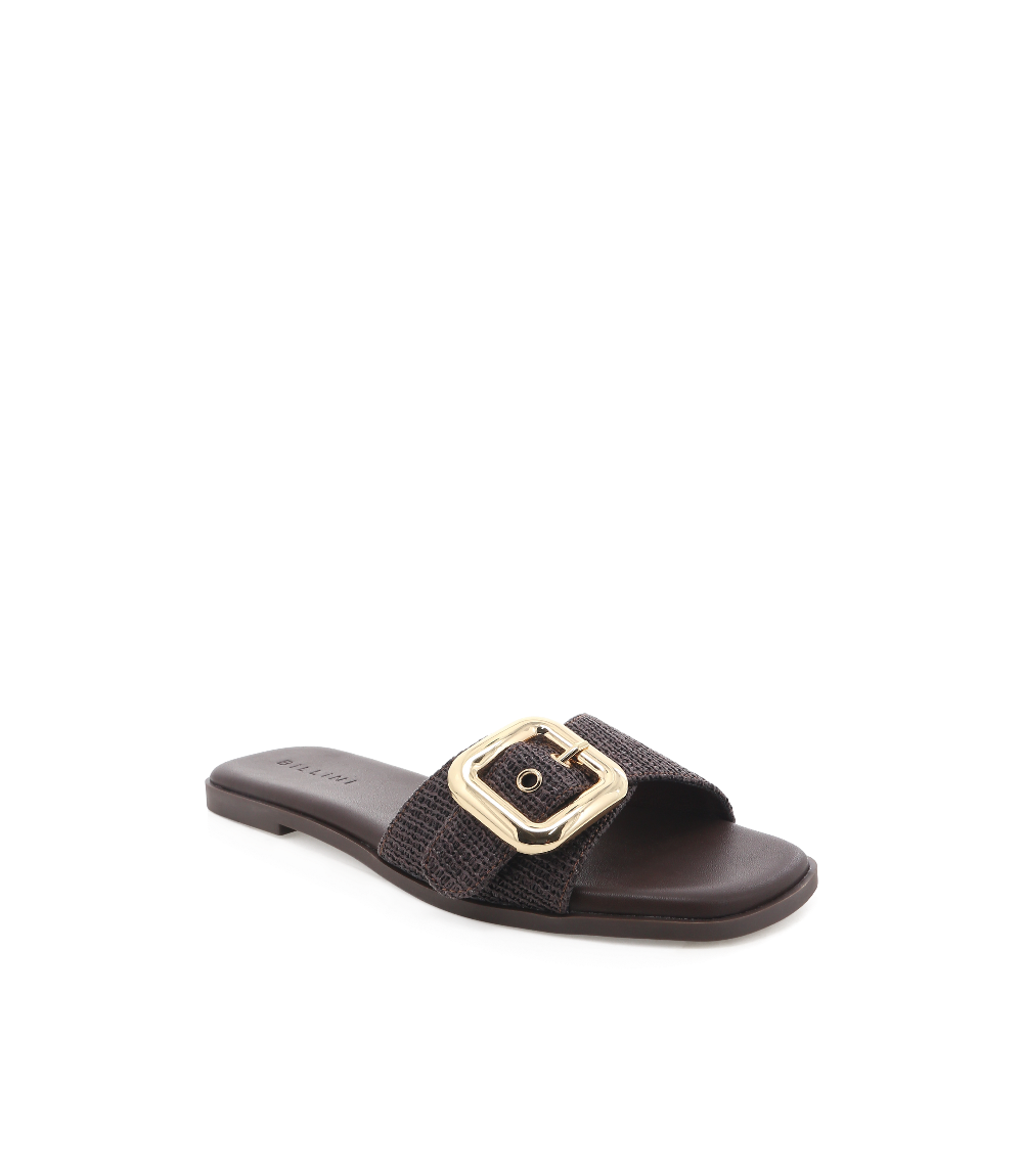 Billini Vasili Raffia Buckle Sandals