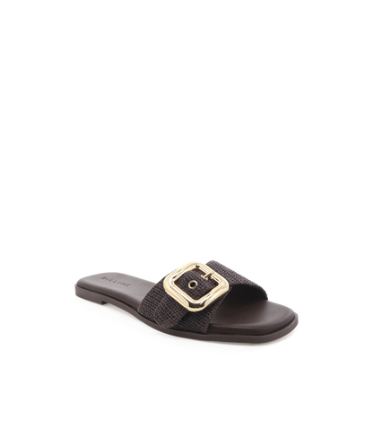 Billini Vasili Raffia Buckle Sandals