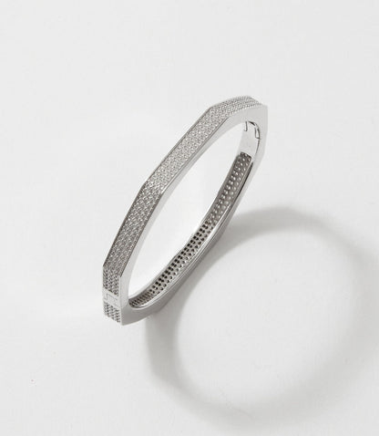 Pavé Crystal Angular Cuff Bracelet