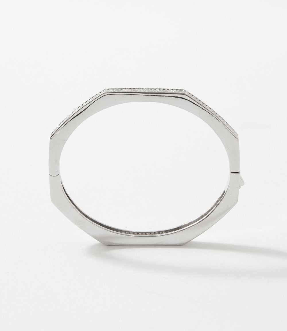 Pavé Crystal Angular Cuff Bracelet
